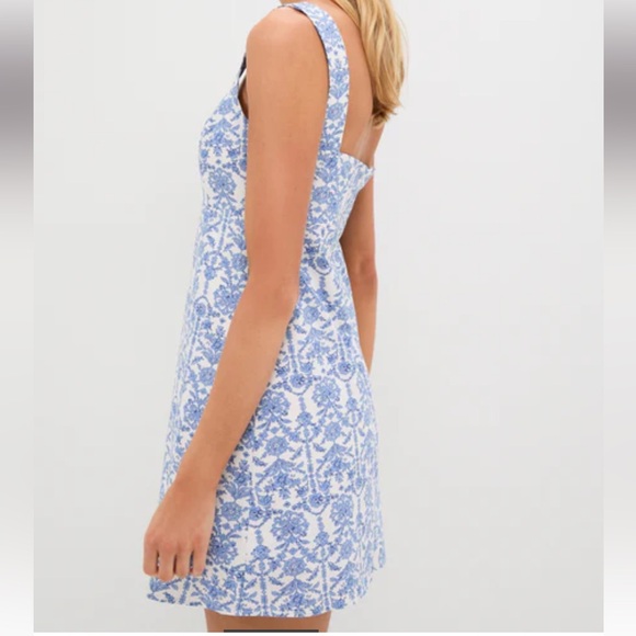 Tuckernuck Hyacinth House Blue and White Floral Women's Mini Dress /  M NWT - Picture 3 of 6